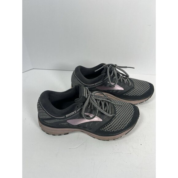 Brooks Revel Grey Rose Gold Size 6 Medium Running Active Shoes Sneakers - Picture 4 of 6